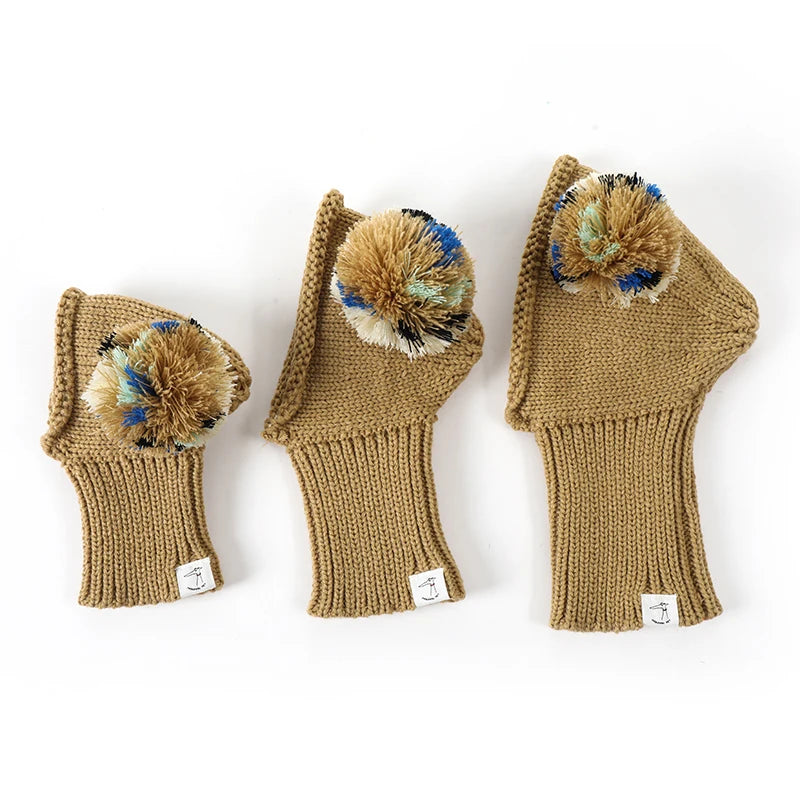 Cute Christmas Pet Hat with Ball, Warm Winter Hat, Puppy, Whippet, Greyhound, Bichon Frize, Schnauzer, Cute hat