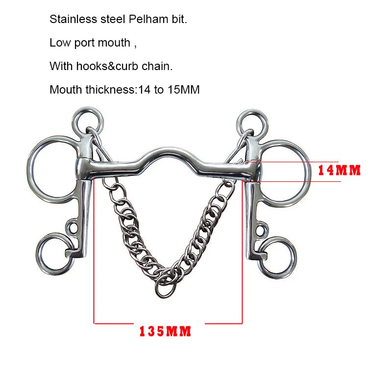 Equestrian Horse Mouth Bit Snaffle Gag Bite Horse Training Riding Harness Supplies