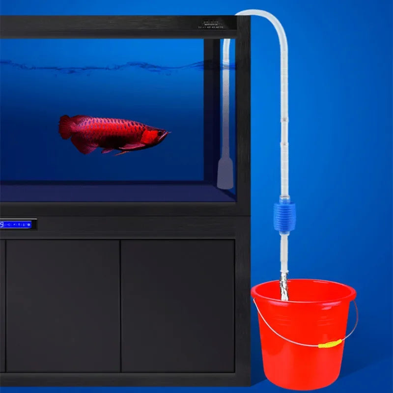 Aquarium Siphon Fish Tank Syphon Vacuum Cleaner Pump Semi-automatic Water Change Changer Gravel Water Filter Aquarium Tools 1.4mm
