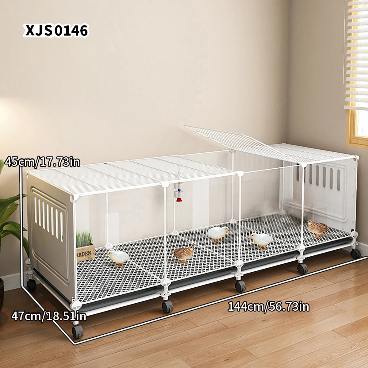 Chicken Cage Household Large Breeding Cage Chicken Coop Automatic Cleaning Duck Cage Wire Mesh Balcony Outdoor Poultry Cage
