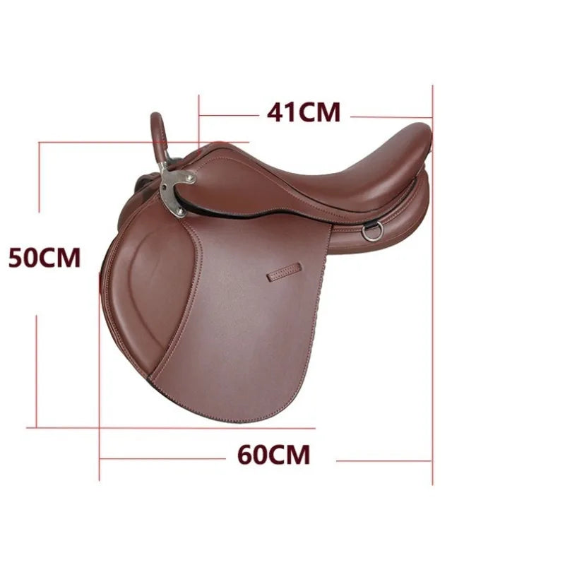 17.5-inch English-style All-purpose Saddle, Suitable for Equestrian Gear for New Riders