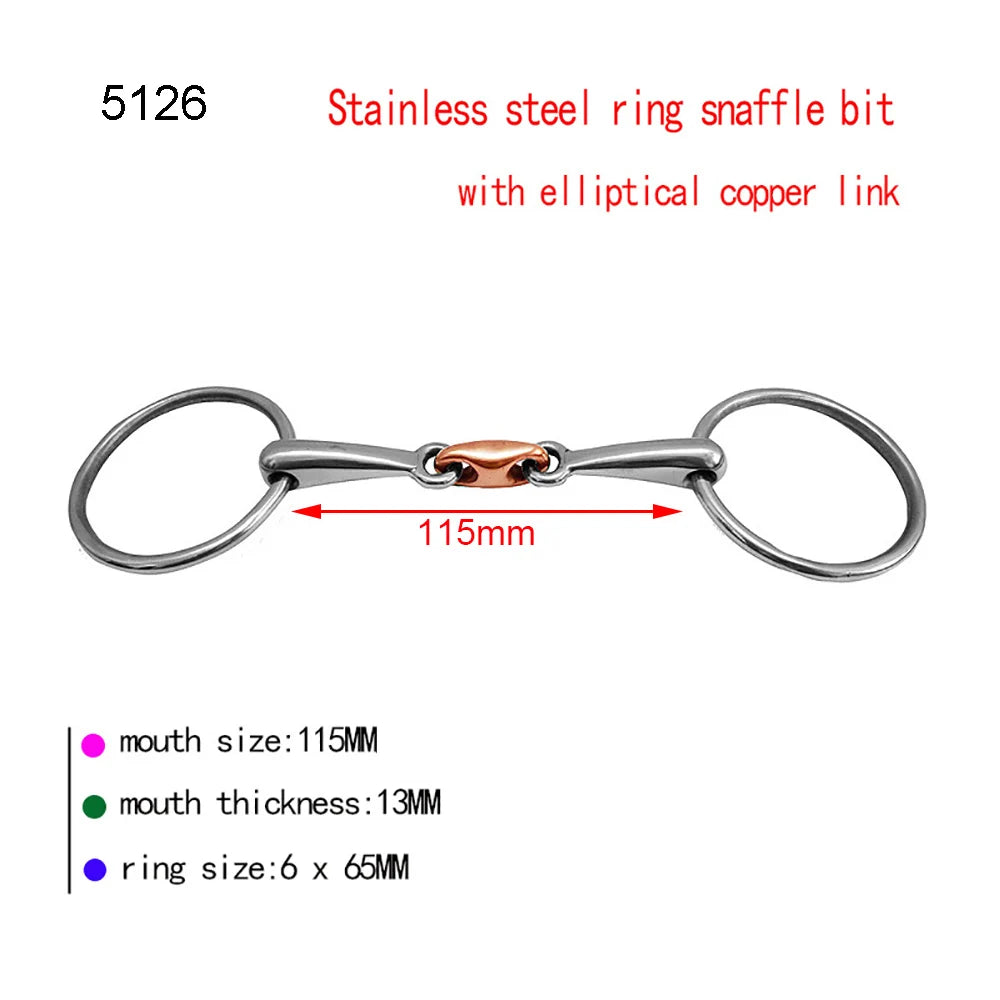 Horse Snaffle Bit Stainless Steel Eggbutt Bit Horse Chew Jointed Mouth Bit Horse Training Equipment Equestrian Products