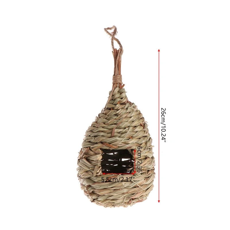 16 different Birds Nests Bird Cage Natural Grass Egg Cage Bird House Outdoor Decorative Weaved Hanging Parrot Nest Houses Pet Bedroom