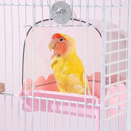 Bird Bath For Cage Spacious Parakeets Shower Bathtub Multifunction Cleaning Pet Supplies Bird Cage Accessories Clear Bathtub