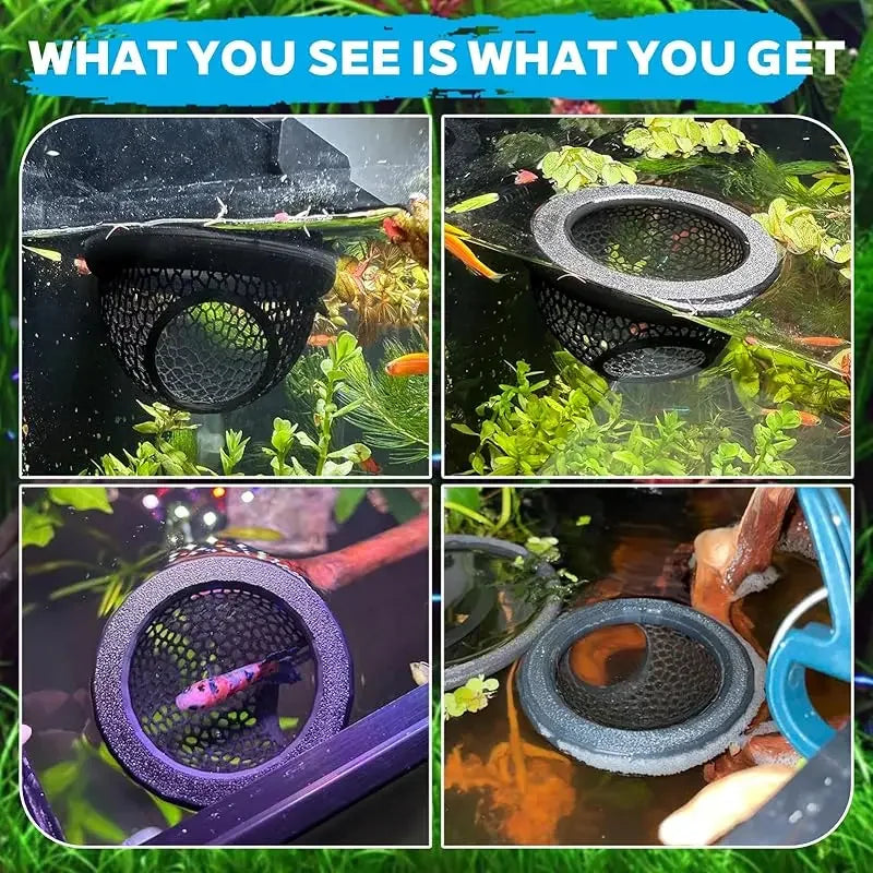 Aquarium Floating Cave Fish Shrimp Hideout Shelter 3-in-1 Hammock Feeding Ring & Resting Spot for Betta Small Aquatic Pets