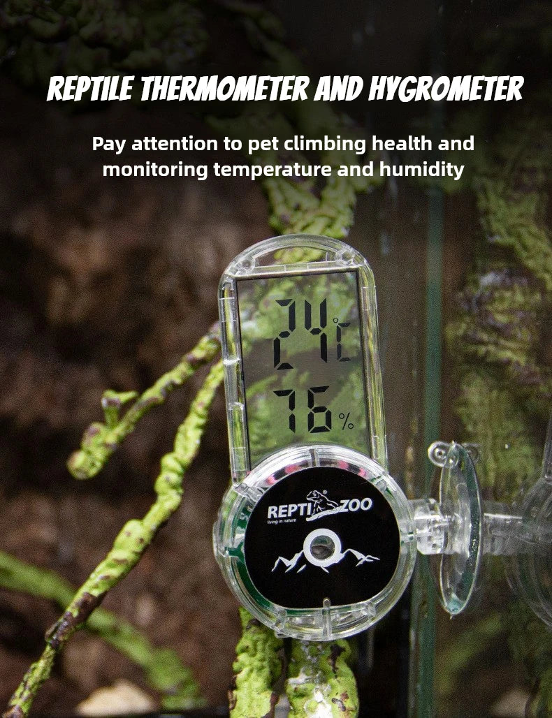 Climbing pet thermometer palace lizard horned frog tortoise reptile feeding box thermometer