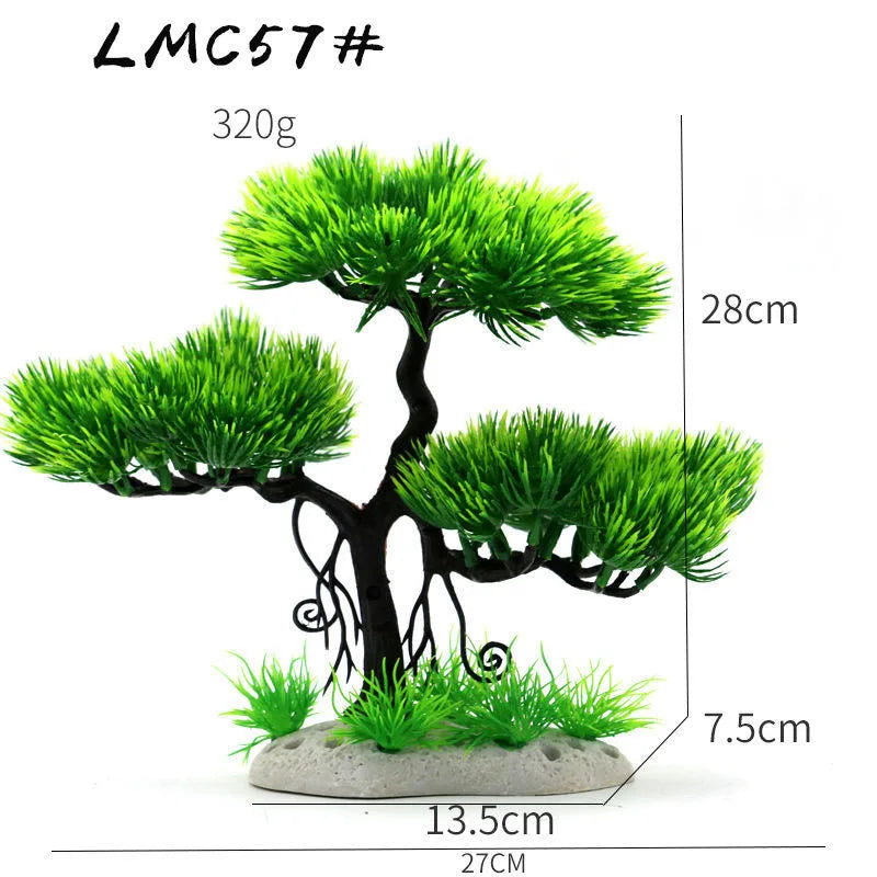Aquarium Ornaments Simulation Plants Fish Tank Landscaping Decorations Plastic Water Plants Flowers Trees  Accessories