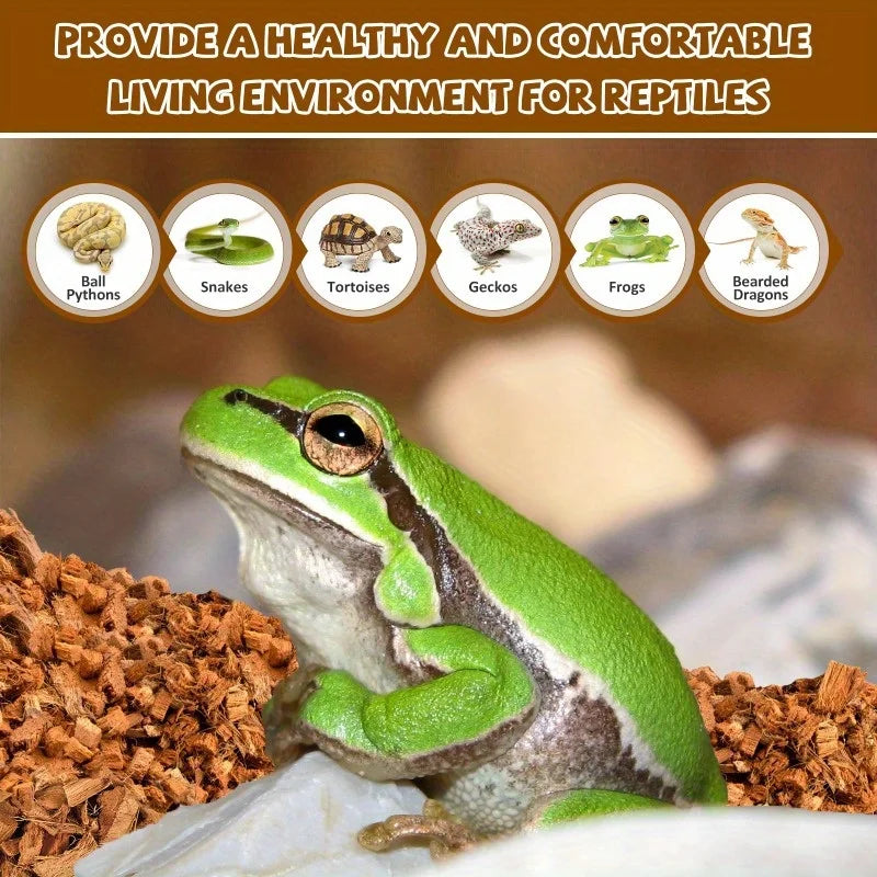 Turtle Natural Coconut Chip Reptiles Bedding Compressed Coco Husk Chips Terrarium Substrate Snake Gecko Lizard Bearded Dragon Frogs