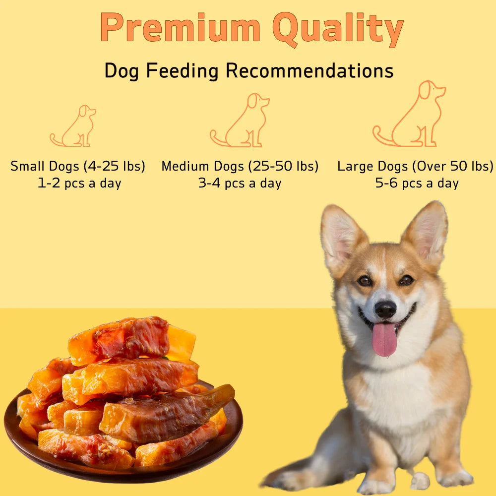 200g/400g(7.05oz/14.1oz) Dog Treats For Small, Medium, & Large Dog - Made With Chicken and Sweet Potato, Healthy, Easily Digestible