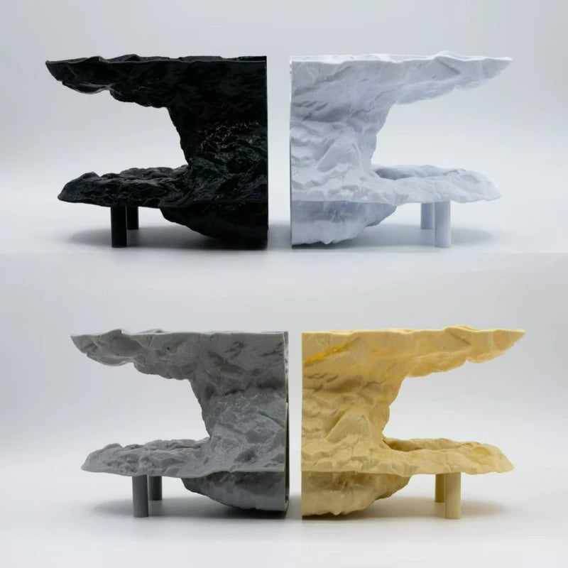 Fish Tank Cliff  & Underground Cave Shelter for Fish Shrimp Reptile Hiding, Landscaping Ornament 3D Printed Aquarium Decoration