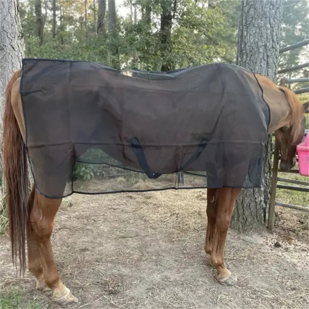 Caparison Protective Tear-Resistant Mesh Horse Fly Sheet Comfy Equine Summer Sheet Breathable and UV Resistance