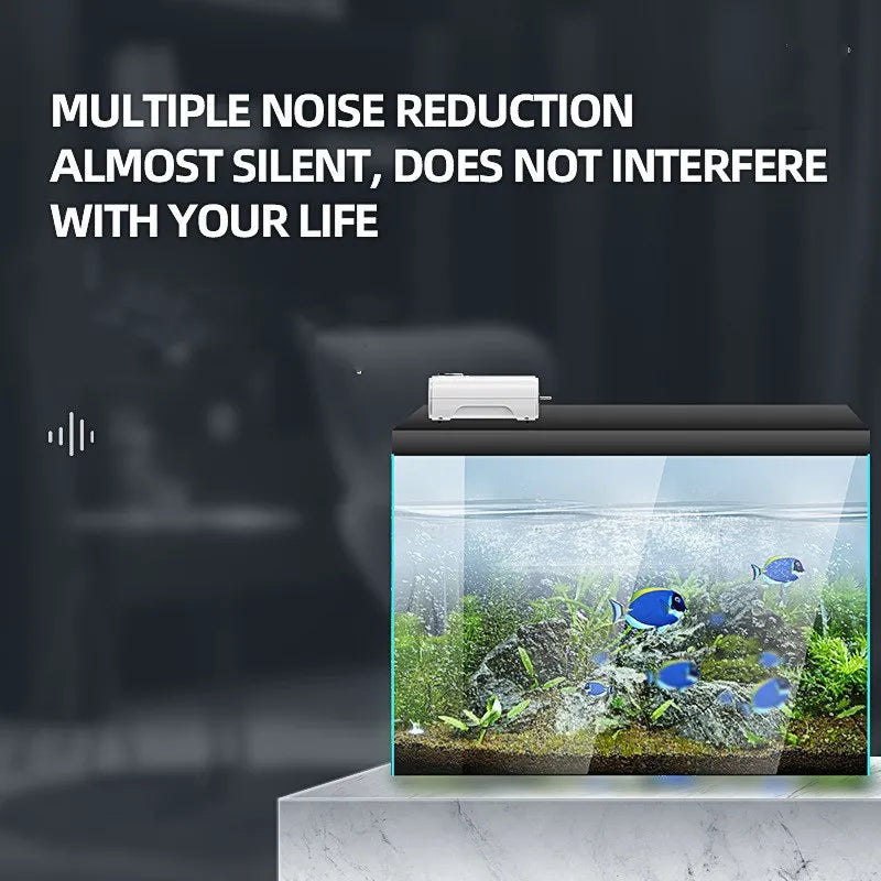 Aquarium Air Pump Ultra Silent High Energy Saving Oxygen Pump Fish Tank Aerator Adjustable Air Volume Pump 110/220V