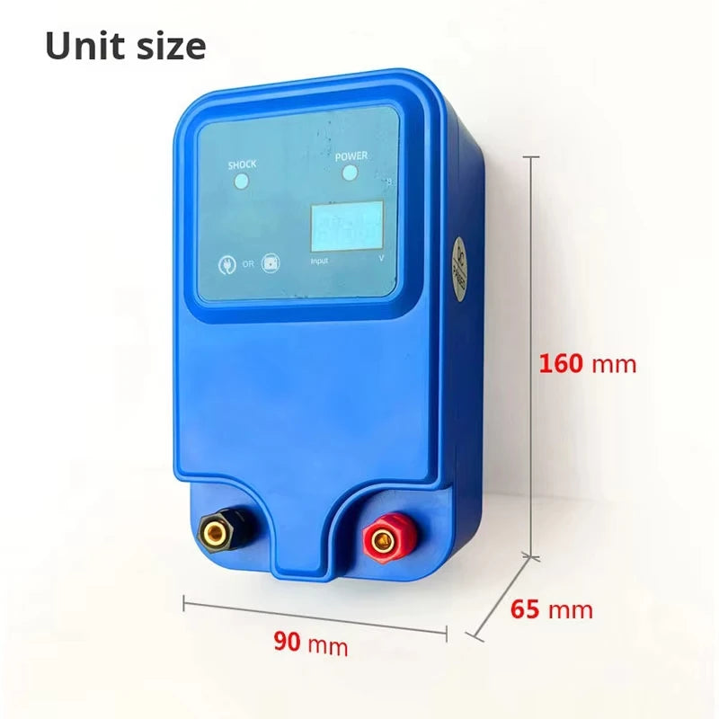 10km 1.5J Electric Fence Energizer Farm Animals Electronic Pulse Fence Controller for Cattle Sheep Livestock Pasture Fence Device 12V