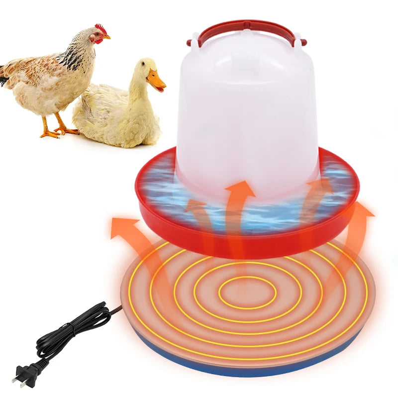 Poultry Waterer Drinker Heated Base Chicken Water Heater Farm Equipment Heater Universal Pet Water Heater Warmer Base Winter
