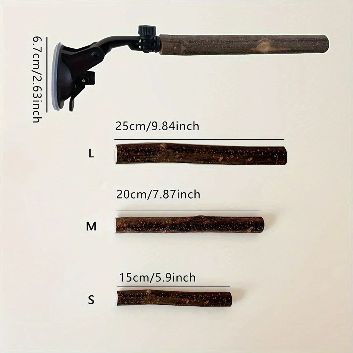 1pc-natural wood bird perch rod, parrot claw grinder rod, bird cage accessories, bird cage claw grinder bracket rod