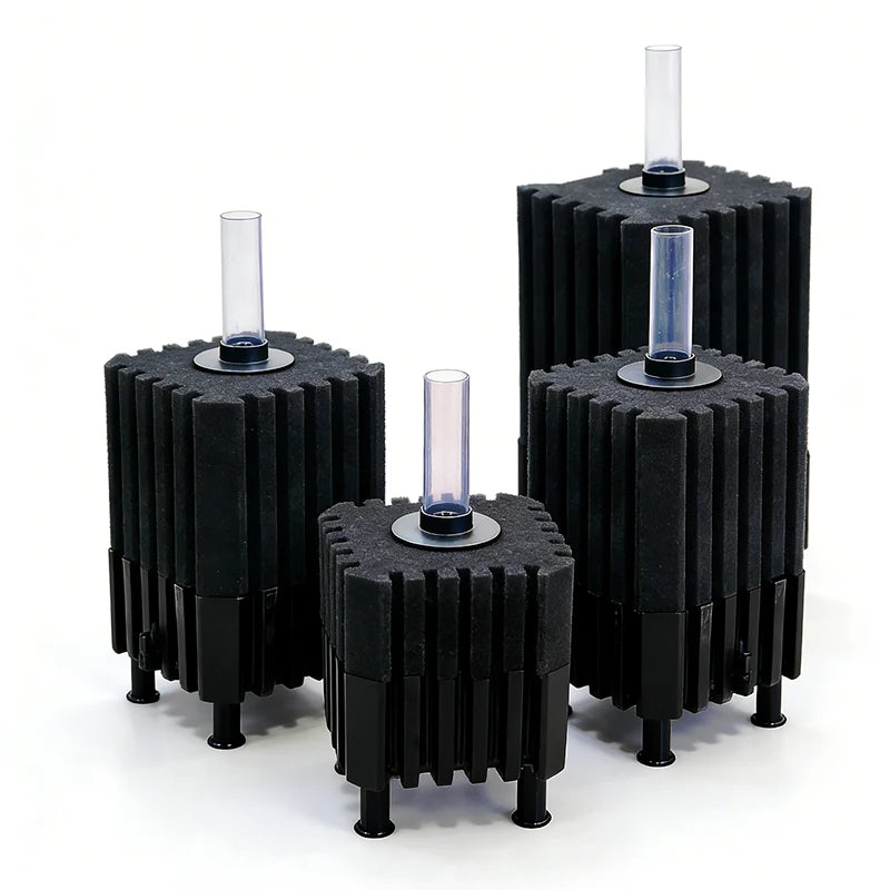 Big Aquarium Sponge Filter For Fish Tank Air Pump Skimmer Biochemical Sponge Filter With Media Ball Aquarium Bio Filter