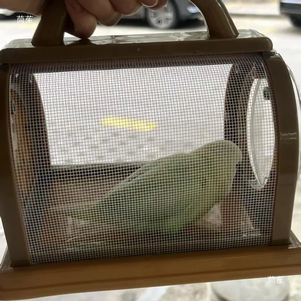Summer Bird Cage Parrot Transfer Large Space Portable Parrot Carrying Cage Breathable Insect Observation Cages Bird Accessories