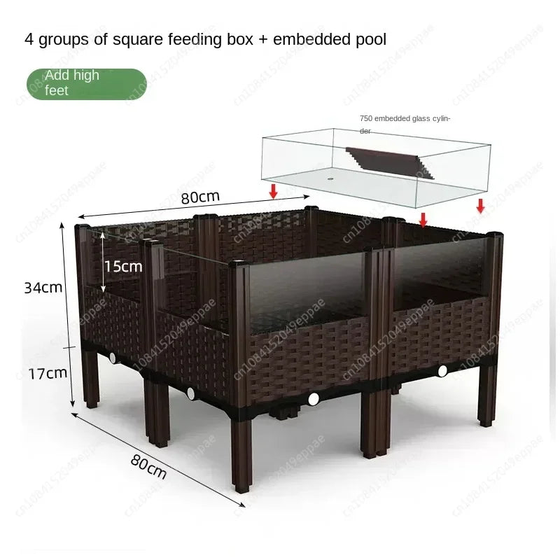 Turtle special ecological landscaping breeding tank breeding box household raising yellow edge turtle large extra large amphibians