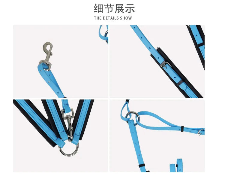 PVC Endurance Breastplate Adjustable Martingale Set Equestrian Tack Horse Riding Gear Saddle Accessories