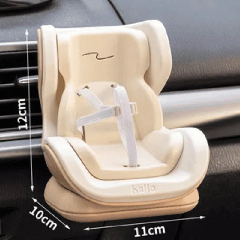Hamster Car Seat Vent Clip Adorable Miniature Pet Model Safe Driving Accessories Cute Mouse Decor for Dashboard Gift Idea