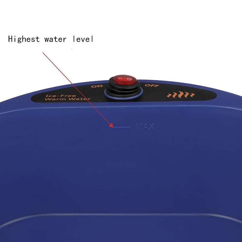 Dog Heated Water Bowl Pet Thermostatic Dog Bowl for Cats Dogs Chicken Birds Outdoor Winter 2L Water Bowl