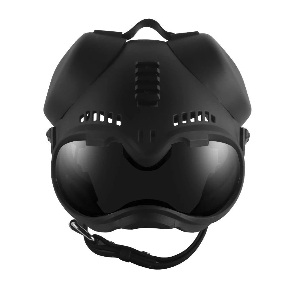 Tactical Dog Military Hunting Training K9 Helmet, Large Dog Patrol Dogs Sheepdog Pet Motorcycle Protective Helmet with Goggles