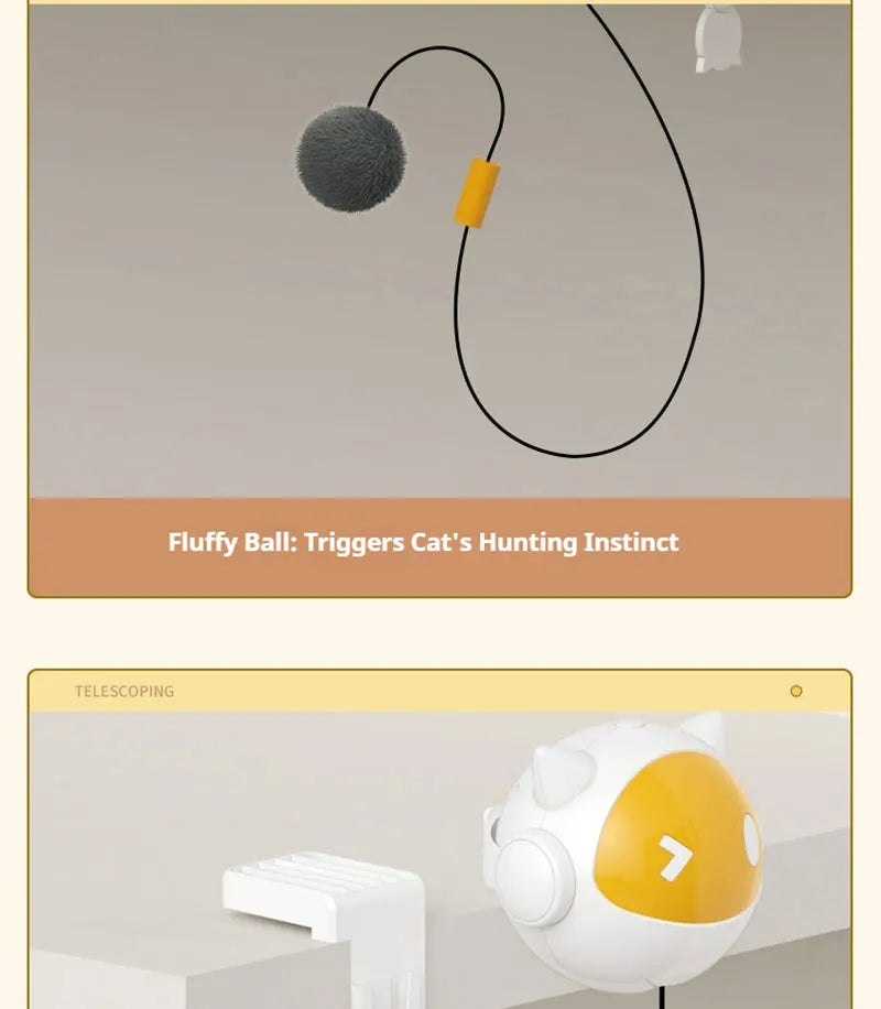 Automatic Lifting Cat Toy Ball Interactive Cat Ball Electric Lifting Pet Toy Hair Balls Self-hilarious Electric Cat Balls Toys