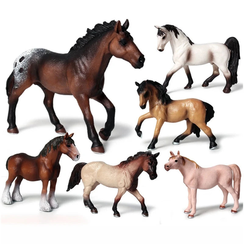 Miniature Horse Cowboy Stud Farm Stable Horseman Action Figures Animal Model Appaloosa Harvard Hannover Clydesdale Quarter Horse and more