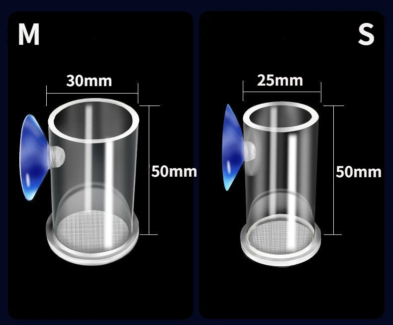 Clear Acrylic Aquarium Fish Feeder Anti-drift Shrimp Egg Fish Food Feeding Ring Betta Fish Tank Feeding Cup Aquarium Accessories