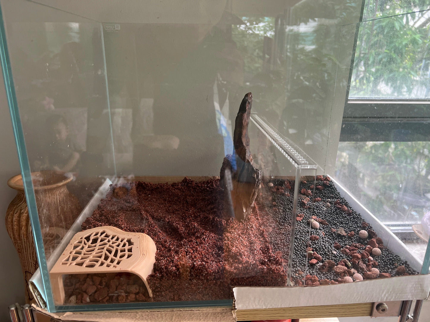 Fish Tank Hiding Cave for Small Fish and Shrimp Reptile Breeding Rest Play, Underground Cave, Aquarium Landscape Decoration