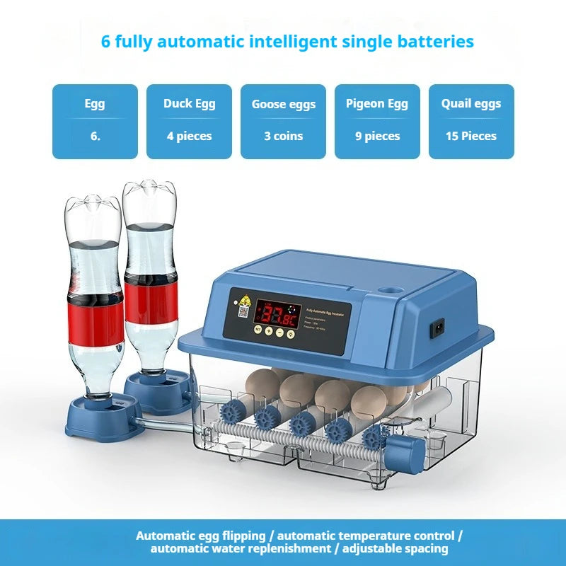 Intelligent Egg Incubator 6/9/12/15/24/36/48/56/64/98/120/128/152/176/192 Eggs for Ostrich Chicken Duck and other Birds