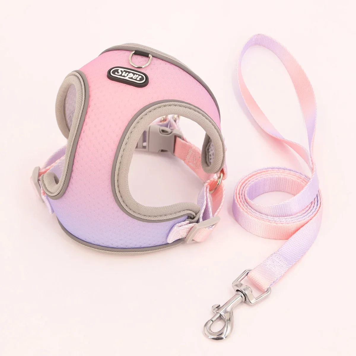 1pc Dog Harness  Small, Medium Ombre Harness and Leash Set. Air tag cat collar Leash Flea  tick control