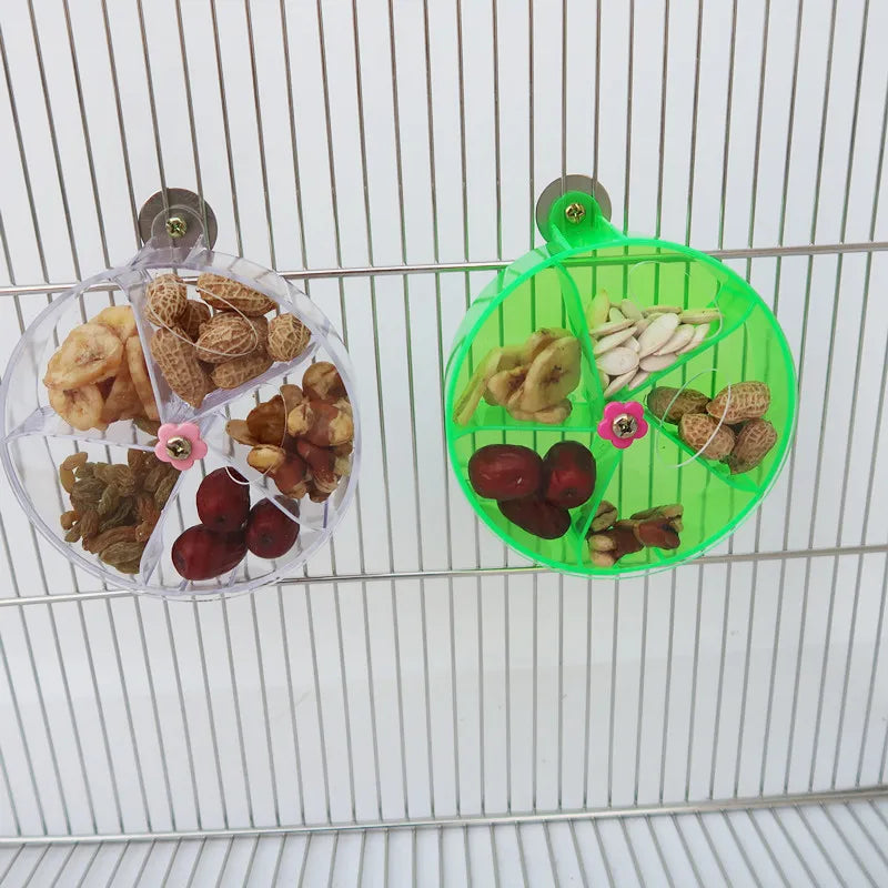 Rotating Pet Parrot Toys Wheels, Bite Chewing Birds Foraging Food Box Cage Feeder, Birds accessories