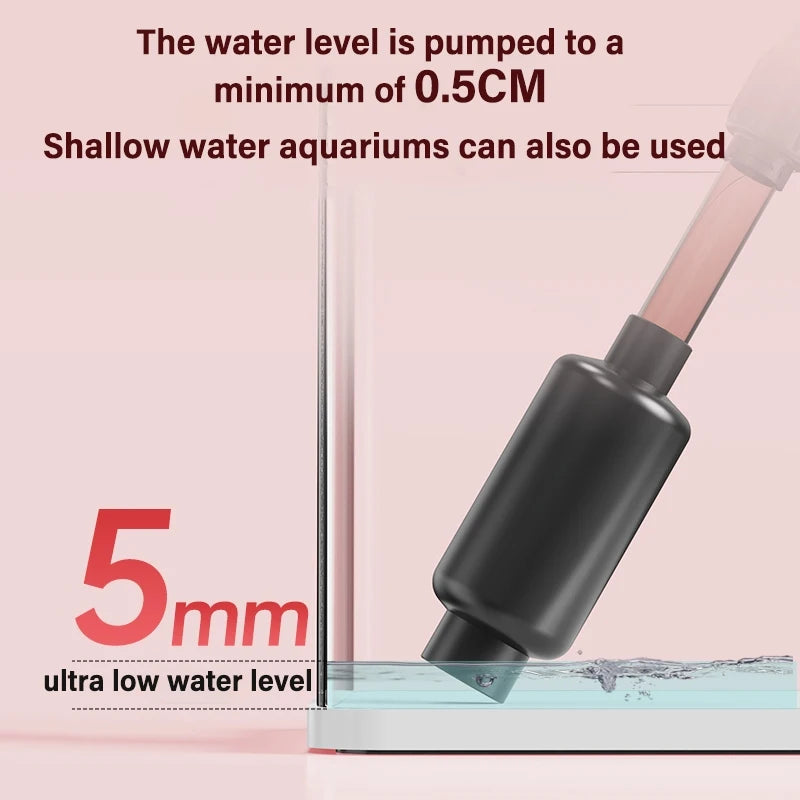 220-240V Multifunctional Fish Tank Electric Water Changer Aquarium Water Exchange Cleaning Tool Filter Suck Fish Feces Silent