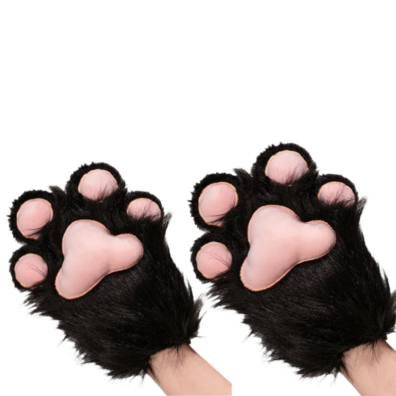 Fursuit Paw Gloves Boots Giant Wearable Accessories Plush Toys Furry Cosplay Cat Bear Shoes Cute Fluffy Animal Manga Party
