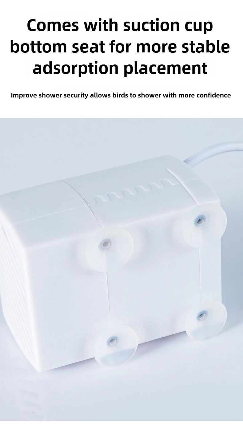 Bird electric bathing basin rain basin automatic circulating water for budgerigars peony cockatiels and sun conures