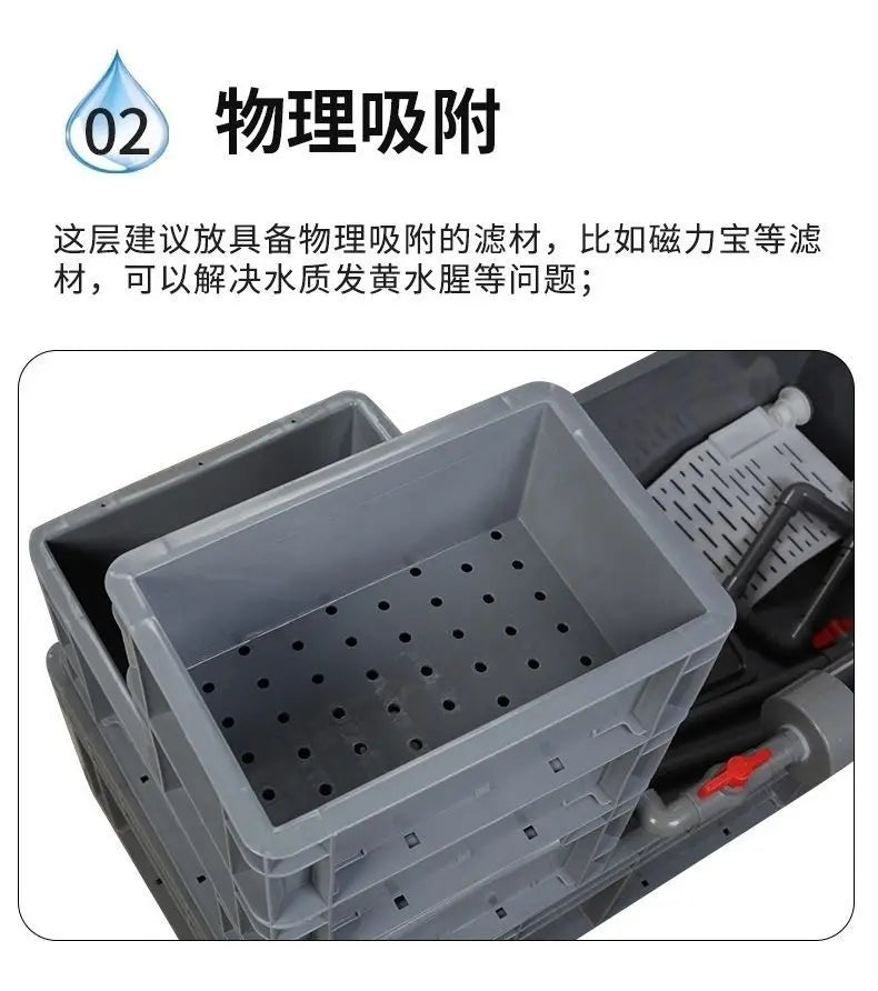 Tank-free fish tank swamp turtle tank raising turnover box filter mixed ecological tank changing water raising turtle box large
