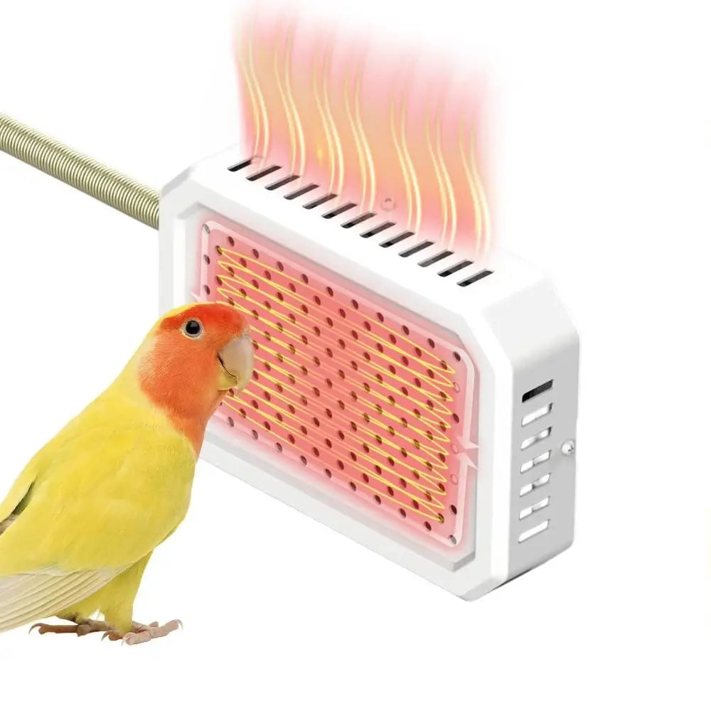 Thermostat Controlled Bird Cage Heater Safe Heating Lightless Design Winter Pet Warmer Quickly Warm Anti Bite