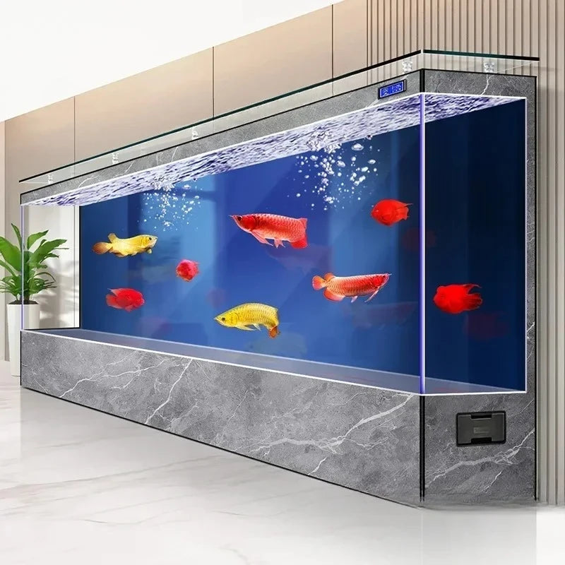Luxury Super Large Appreciate Fish Tanks Modern Living Room Ecological Box Aquarium Decoration Smart Pet Products