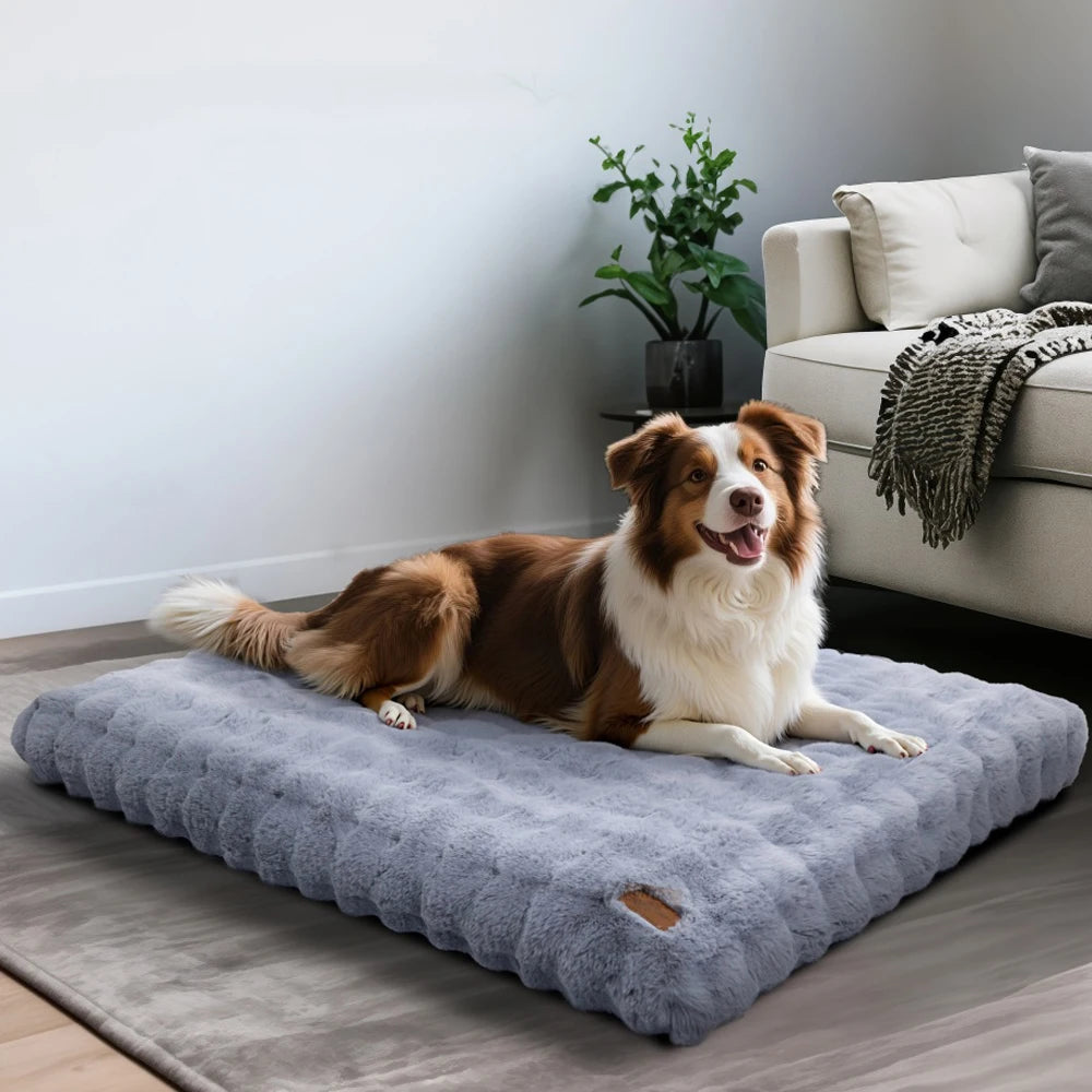 Ultra Plush Dog Bed Soft Pet Cushion Large Dog Crate Puppy Mattress Washable