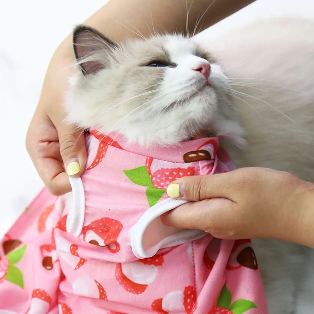 Cat Surgery Recovery Suit Female Cat Spay Recovery Suit Kitten Onesie for Cats After Surgery Anti Licking Breathable Cat Clothes