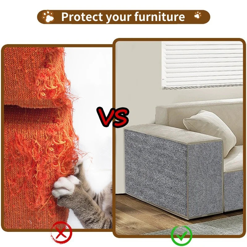 Trimmable Cat Scratching Mat Cat Scratcher Sofa Tape Scratching Post Self-adhesive Carpet Cat Scratch Board Cat Accessories