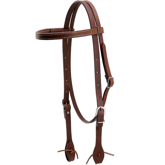 Heavyweight Oil-Tanned Leather Western Horse Curb Bit Bridle Headstall – Handcrafted for Ranch Work, Trail Riding & Training