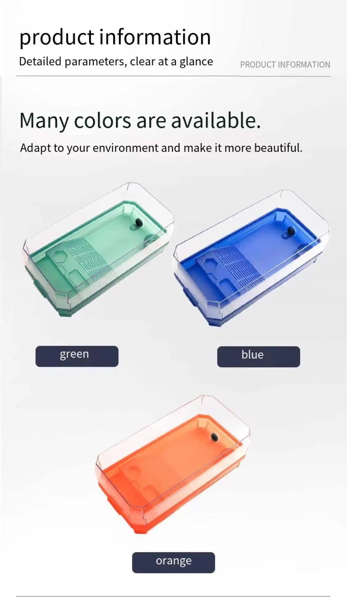 Aquarium turtle tank lazy person water-free breeding box with drying platform ecological turtle tank aquarium accessories 220V