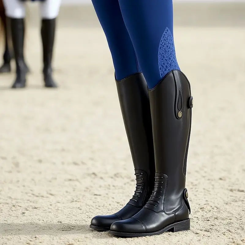 Non-Slip Equestrian Boots Leather Equestrian Supplies Long Boots Riding Equipment Ultra Footwear Resistant Horse Rider Shoes