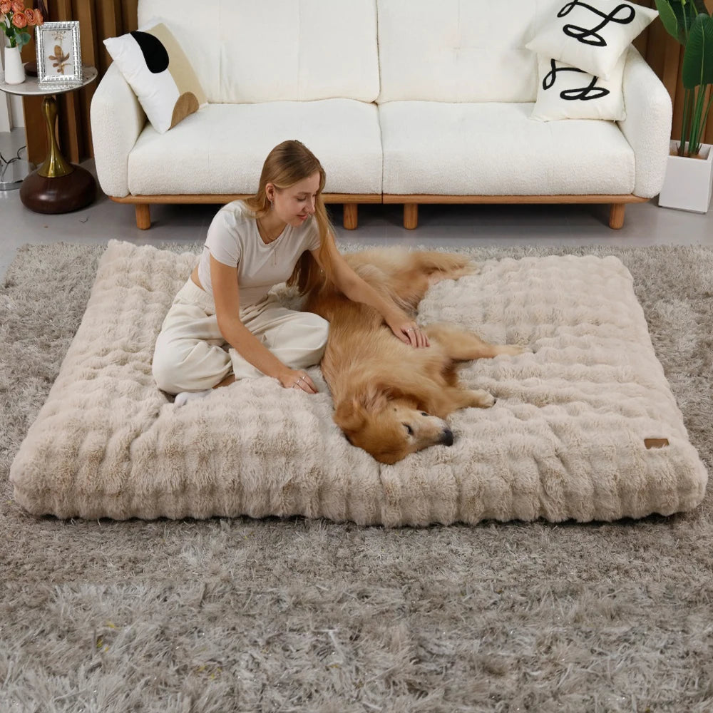 Ultra Plush Dog Bed Soft Pet Cushion Large Dog Crate Puppy Mattress Washable