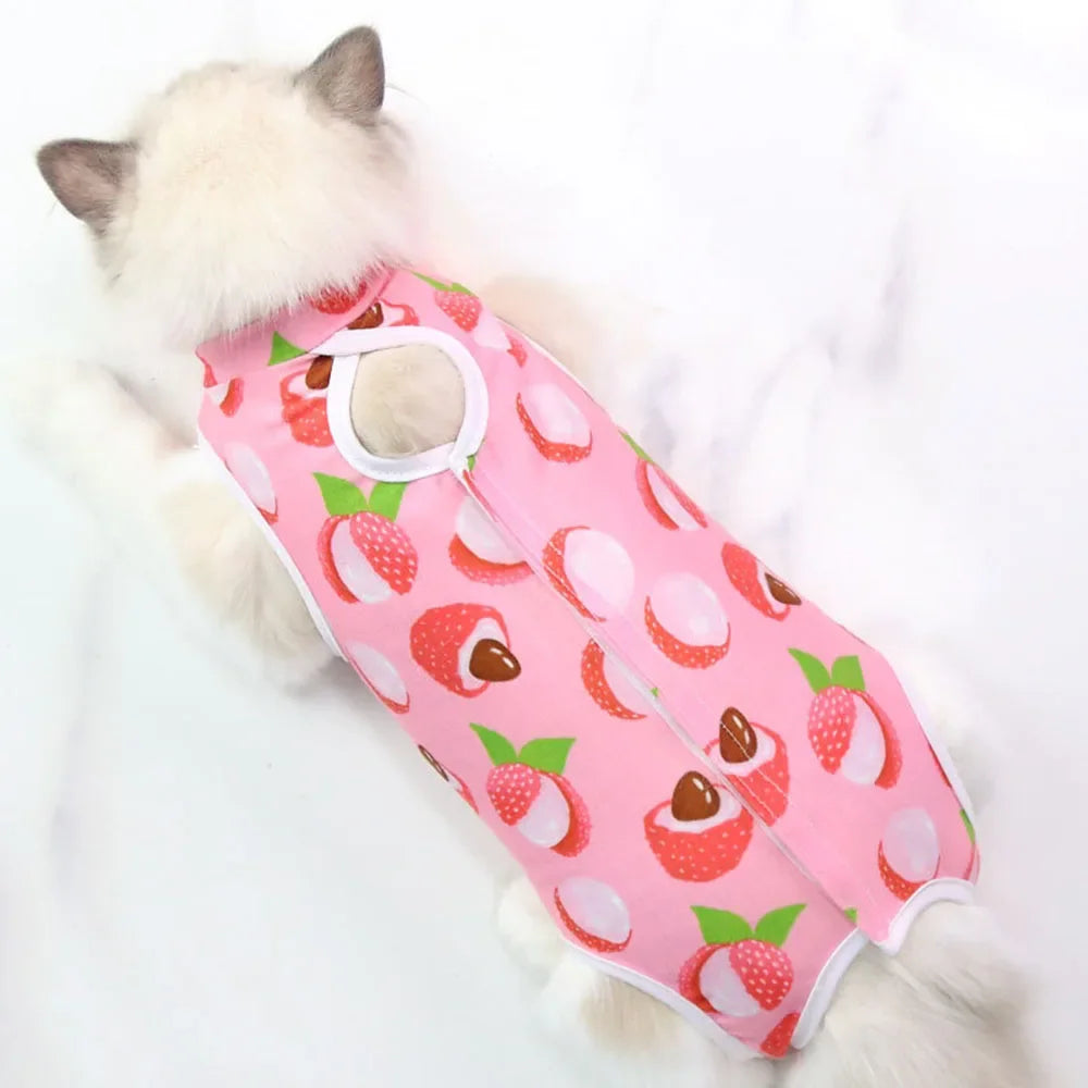 Cat Surgery Recovery Suit Female Cat Spay Recovery Suit Kitten Onesie for Cats After Surgery Anti Licking Breathable Cat Clothes