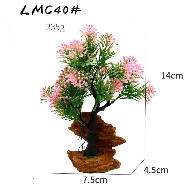 Aquarium Ornaments Simulation Plants Fish Tank Landscaping Decorations Plastic Water Plants Flowers Trees  Accessories