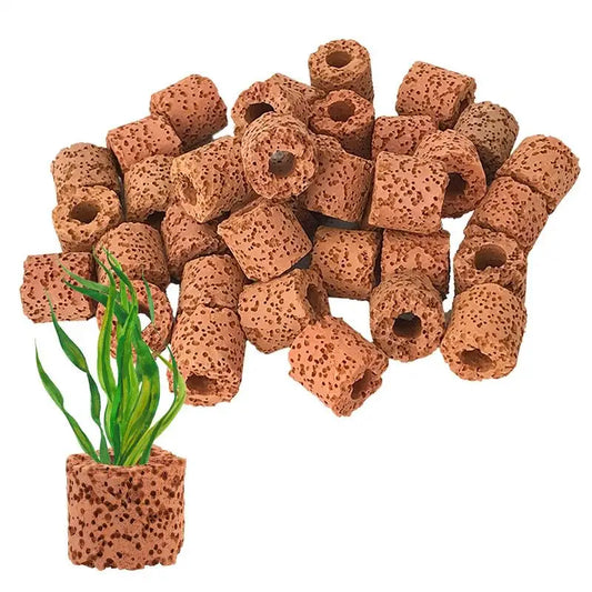 Plant Ring Aquarium Plants l Aquatic Media clay Rings Anti-Floating Aquarium Plant Pot Holder for Aquarium Landscape
