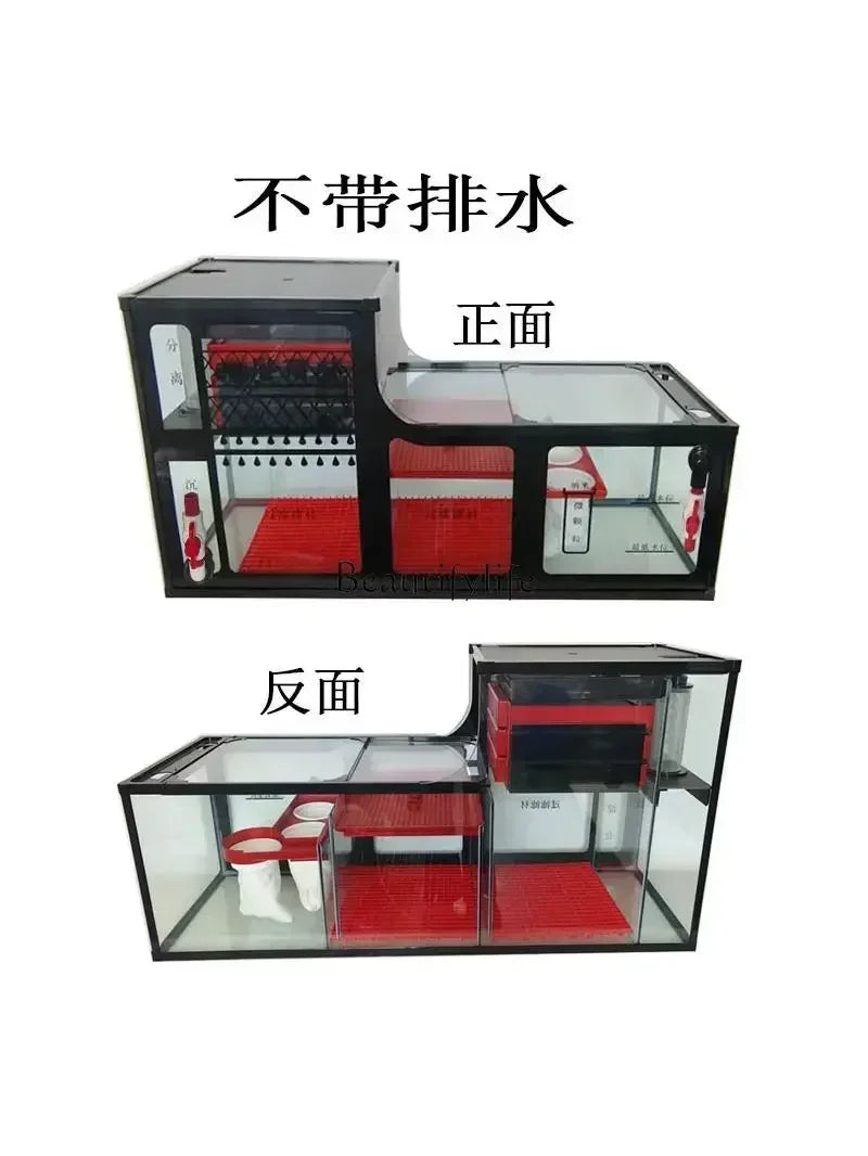 Fish tank bottom filter filter box sedimentation bin bottom tank filter large and medium sized
